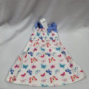 Vintage Gymboree Baby Girl Dress Summer Butterfly Blue White Purple 6-12 NEW